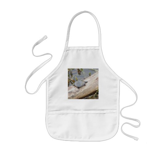 ベビー絵を描タートルキッドエプロン 子供用エプロン (正面)