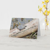 ベビー絵を描タートル新生児ボーイカード カード (黄色い花)