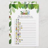 ベビー絵文字の恐竜の赤ちゃんシャワーゲーム (正面/裏面)