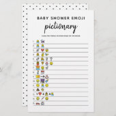 ベビー絵文字ミニマルな赤ちゃんシャワーゲーム (正面/裏面)