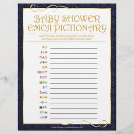 ベビー絵文字[ゴールデンブルー] レターヘッド