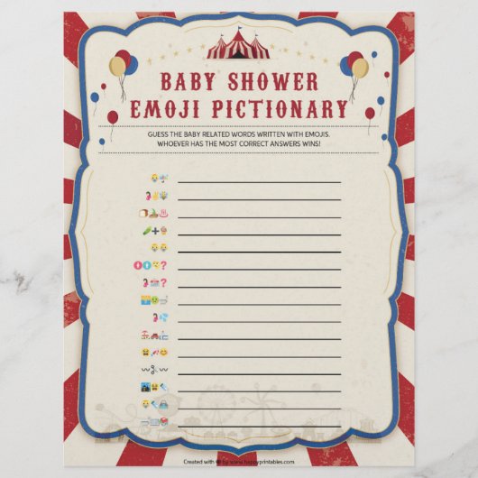 ベビー絵文字[サーカステーマ] レターヘッド (正面)