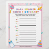 ベビー絵文字[ベビーの基本ピンク] レターヘッド (正面/裏面)