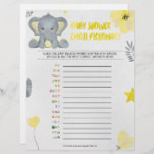 ベビー絵文字[ベビーゾウ[黄色] レターヘッド (正面/裏面)