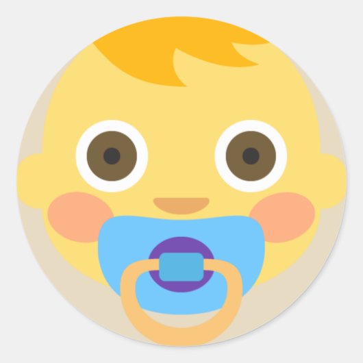 ベビー絵文字 ラウンドシール (正面)