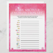 ベビー絵文字[Snowy Pink] レターヘッド (正面/裏面)