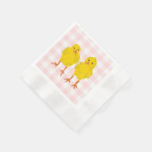 ベビー絵画チックスの復活祭 縁ありカクテルナプキン (角)