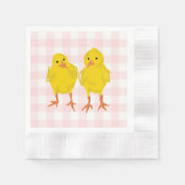 ベビー絵画チックスの復活祭 縁ありカクテルナプキン (正面)