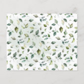 ベビー緑の赤ちゃんシャワーカードのご希望 チラシ (裏面)