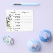 ベビー緑の赤ちゃんシャワーカードのご希望 チラシ (シングル)