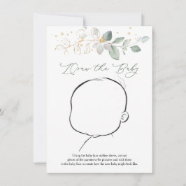 ベビー緑の赤ちゃんシャワーゲームを描画する 招待状