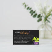 ベビー緑不気味釜ベビーシャワー用の本 エンクロージャーカード (スタンド正面)