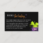 ベビー緑不気味釜ベビーシャワー用の本 エンクロージャーカード (正面)