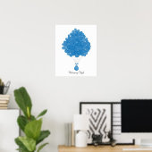 ベビー署名バルーン – 青 ポスター (ホームオフィス)