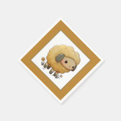 ベビー羊 スタンダードカクテルナプキン (角)