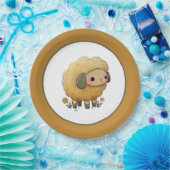 ベビー羊 ペーパープレート (パーティー)