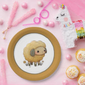 ベビー羊 ペーパープレート (パーティー)
