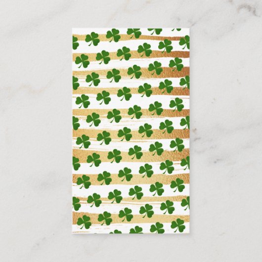 ベビー聖パトリックの日の赤ちゃんシャワー予約リクエスト エンクロージャーカード (裏面)