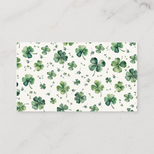 ベビー聖パトリックの日の赤ちゃんシャワー用の本 エンクロージャーカード (裏面)