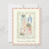 ベビー聖別祈りの言葉からヴァージンメアリー ノートカード (正面)