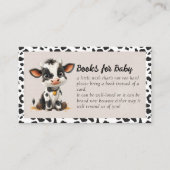 ベビー聖牛の赤ちゃんシャワー用の本 エンクロージャーカード (正面)