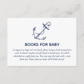 ベビー航海のいかり赤ちゃんシャワーホワイト用ブックス エンクロージャーカード (正面)