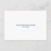 ベビー航海のいかり赤ちゃんシャワーホワイト用ブックス エンクロージャーカード (裏面)