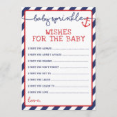 ベビー航海のを振りかけるの願いネイビーレッド アドバイスカード (正面)