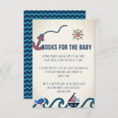 ベビー航海のカード用の赤ちゃんシャワー本 招待状 (正面/裏面)