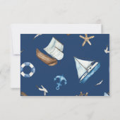 ベビー航海のカード用ベビシャワーブック ノートカード (裏面)
