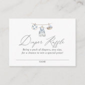 ベビー航海のシャワーおむつラッフルチケット エンクロージャーカード (正面)