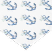 ベビー航海のシャワーテーブルクロス | ネイビーブルーフローラ テーブルクロス (アングル)