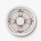 ベビー航海のシャワーライフセーバー ペーパープレート (正面)