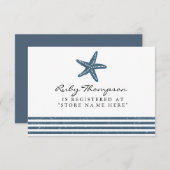 ベビー航海のシャワーレジストリ挿入カード エンクロージャーカード (正面/裏面)