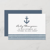 ベビー航海のシャワーレジストリ挿入カード エンクロージャーカード (正面/裏面)