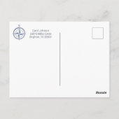 ベビー航海のシャワー招待状 ポストカード (裏面)