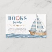 ベビー航海のシャワー用の本 エンクロージャーカード (正面)