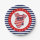 ベビー航海のシャワー紙プレート ペーパープレート (正面)