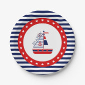 ベビー航海のシャワー紙プレート ペーパープレート (正面)