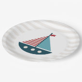 ベビー航海のシャワー ペーパープレート (アングル)