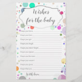 ベビー色の赤数々のちゃんシャワーカードのご希望 (正面)