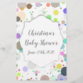 ベビー色の赤数々のちゃんシャワーカードのご希望 (裏面)