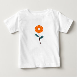 ベビー花デザイン ベビーTシャツ