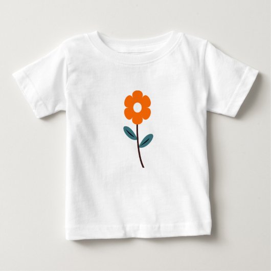 ベビー花デザイン ベビーTシャツ (正面)