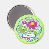 ベビー花ブルー – マグネット (正面/裏面)