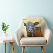 ベビー茶色と黒の牛 クッション (椅子)