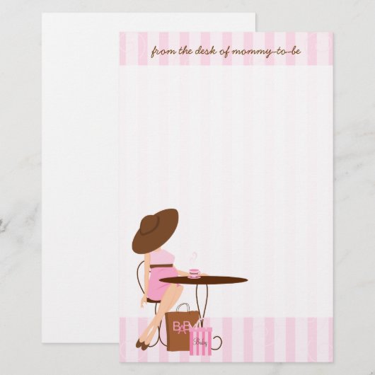 ベビー茶 便箋 (正面/裏面)