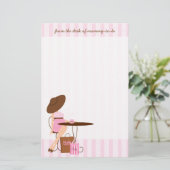 ベビー茶 便箋 (スタンド正面)