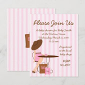 ベビー茶 招待状 (正面/裏面)