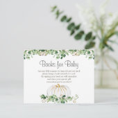 ベビー葉書用ホワイトカボチャ緑の本 ポストカード (スタンド正面)